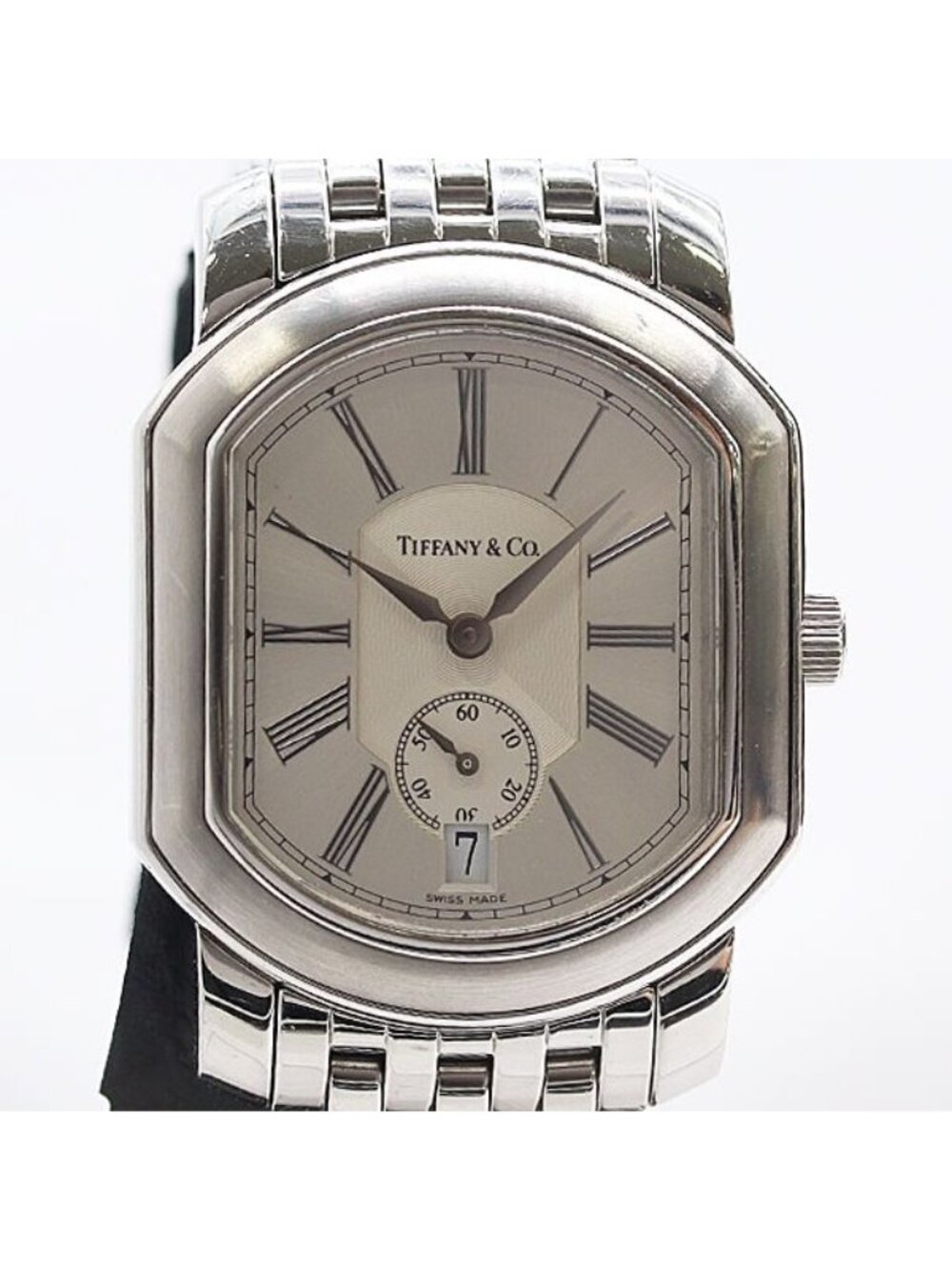 Tiffany & Co Mark Coupe Date Silver Dial Watch